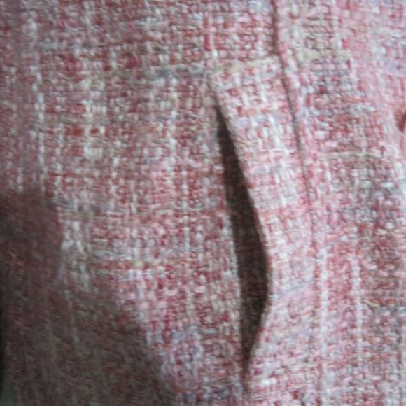 Guess Pink Women’s Knit Nylon Acrylic Cotton Button Mid-Length Coat Size Large - Picture 7 of 10